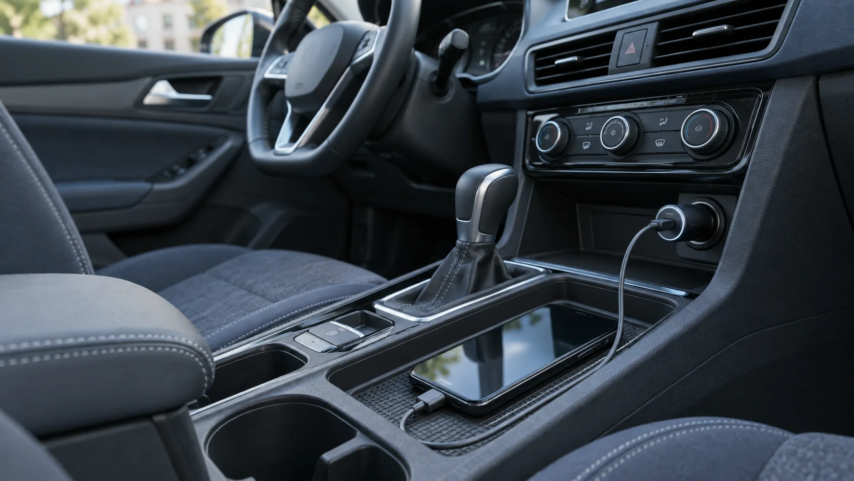 Illustration d’un équipement générique dans une voiture stationnée